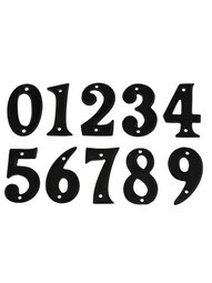 Cast Iron Step-Edge House Numbers - 2 3/4" Height